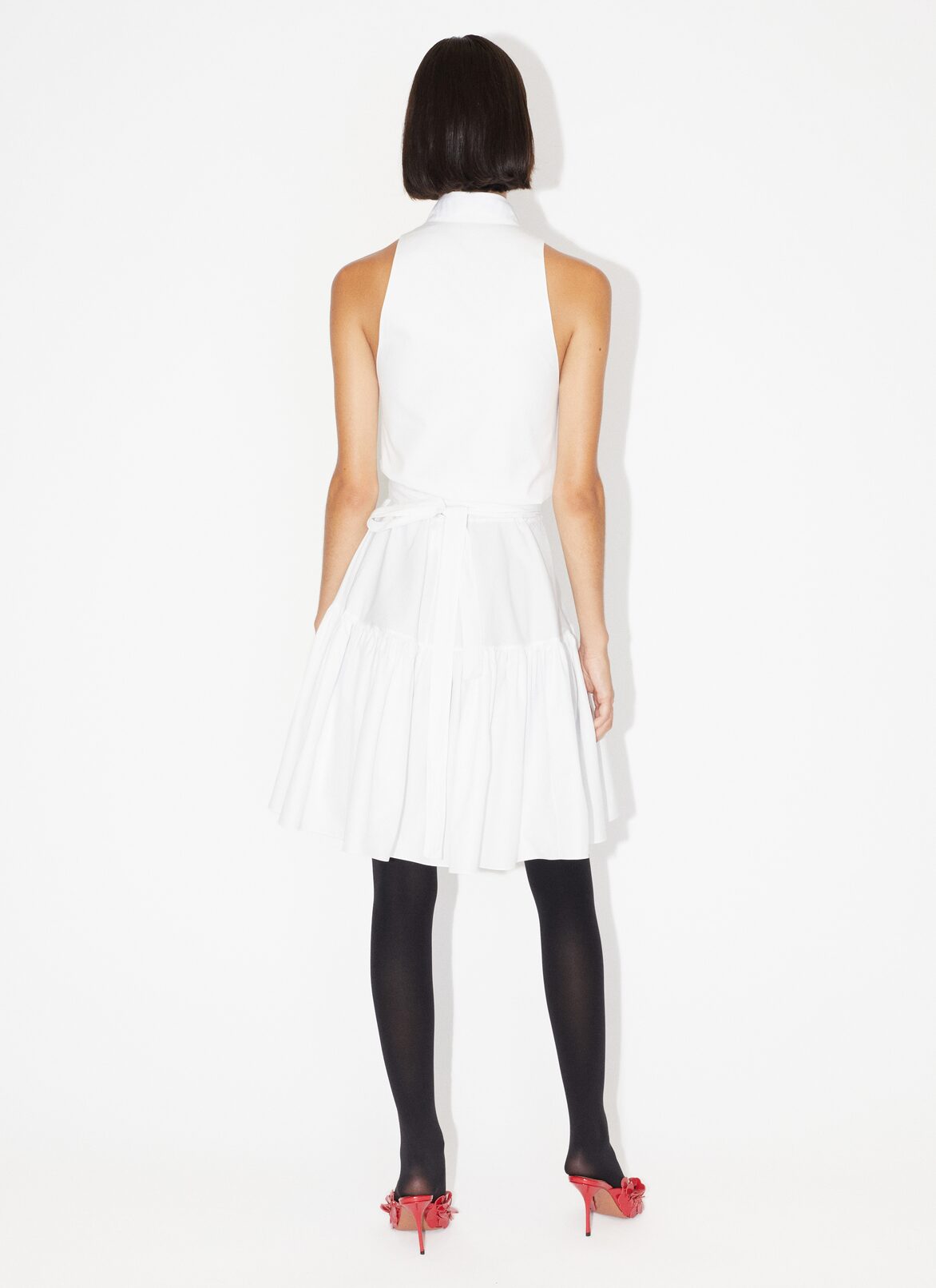 Buttoned dress in cotton ALAÏA WHITE BUTTONED DRESS IN COTTON